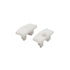 SET OF WHITE PLASTIC END CAPS FOR P109, 1PC WITH HOLE & 1PC WITHOUT HOLE - ledmania.gr