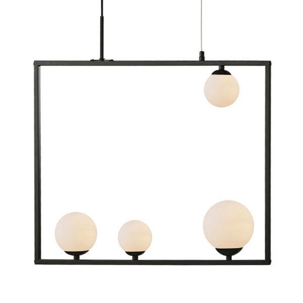 ^ΚΡΕΜΑΣΤΟ Φ/Σ 4xG9 QUADRO ΜΑΥΡΟ ΜΕΤ/ΚΟ +ΛΕΥΚΟ ΓΥΑΛΙ 64Χ12Χ120CM - ledmania.gr