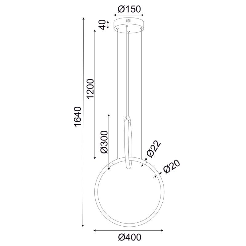 ΦΩΤΙΣΤΙΚΟ ΚΡΕΜΑΣΤΟ LED VENUS 24W 3000K 1680LM ΧΡΩΜΙΟ - ledmania.gr