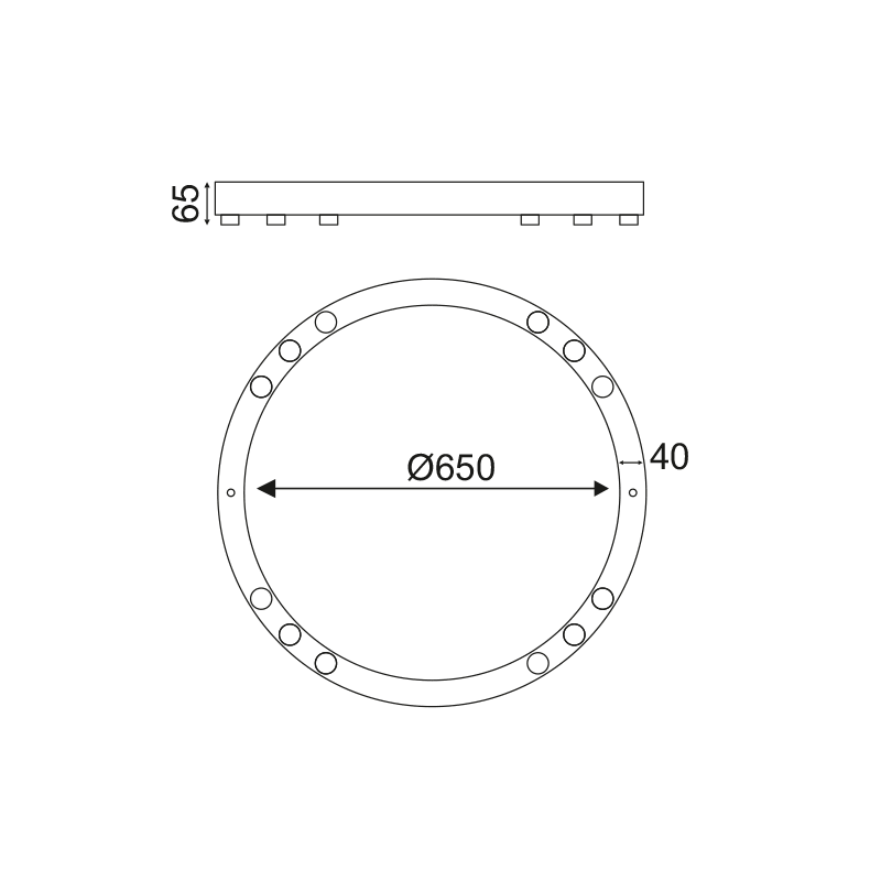 ^ΟΡΟΦΗΣ Φ/Σ LED 36W COB ΛΕΥΚΟ ΑΛΟΥΜΙΝΙΟ 3000K 3240LM D65ΧΗ6,5CM MAGNETO - ledmania.gr