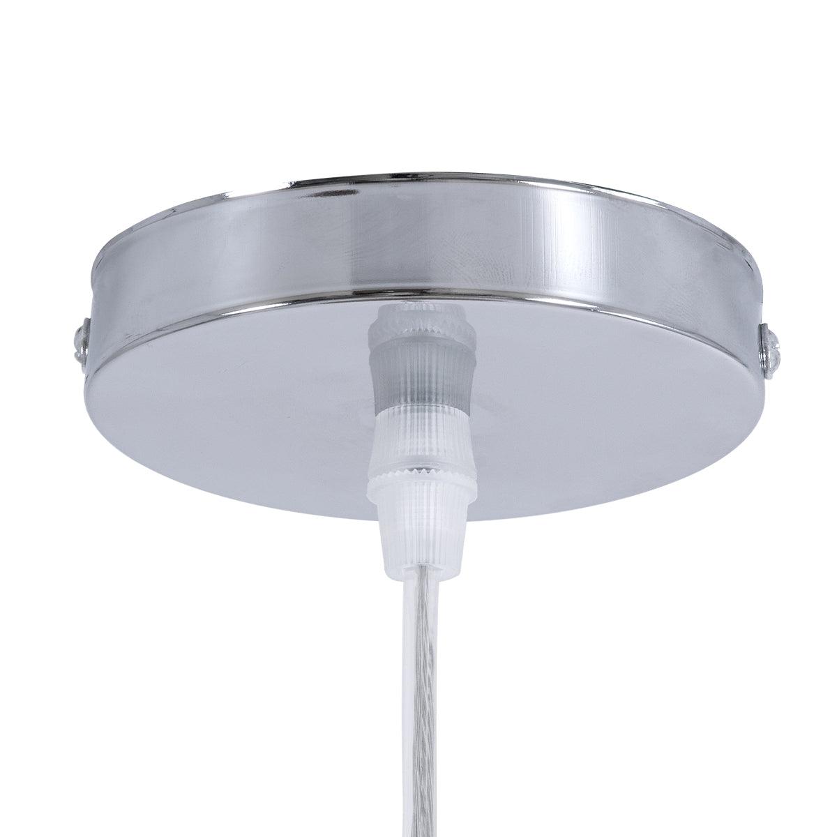 GloboStar® DOMINICA 01781 Μοντέρνο Κρεμαστό Φωτιστικό Οροφής Μονόφωτο Μπεζ Ξύλινο Bamboo Πλέγμα Φ100 x Y100cm - ledmania.gr