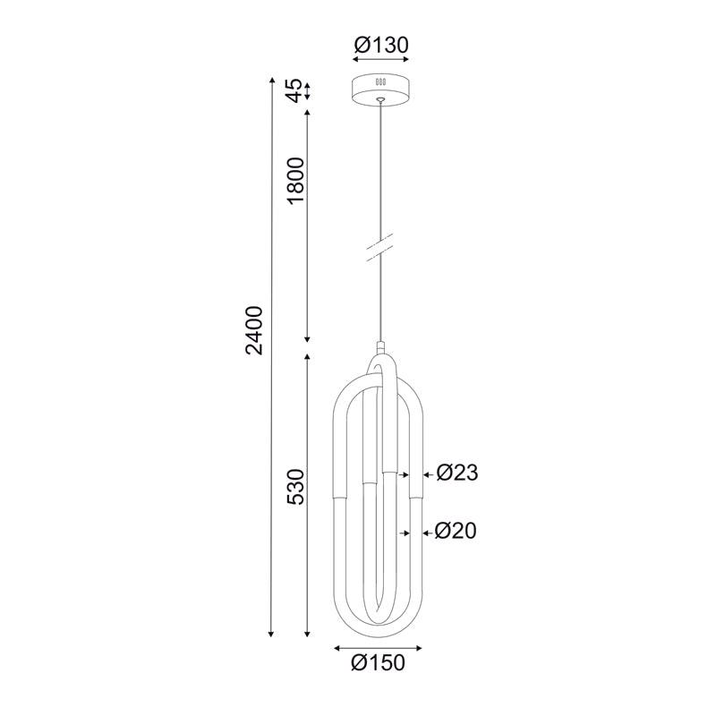 ΦΩΤΙΣΤΙΚΟ ΚΡΕΜΑΣΤΟ LED VENUS 16W 3000K 1120LM ΧΡΩΜΙΟ - ledmania.gr