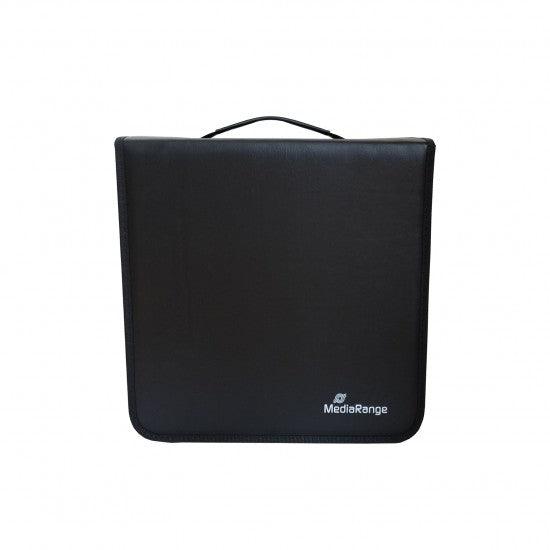 MediaRange Media storage wallet for 200 discs Synthetic Leather Black (MRBOX93) - ledmania.gr