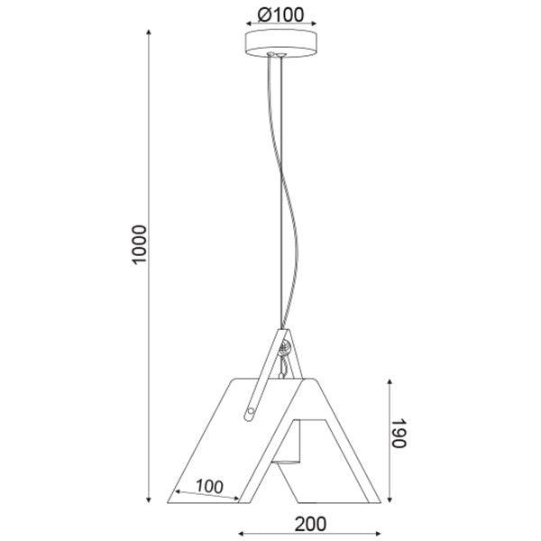 ΚΡΕΜΑΣΤΟ Φ/Σ 1ΧΕ27 ΤΣΙΜΕΝΤΟ+ΔΕΡΜΑ 20Χ10ΧΗ100CM ALFA - ledmania.gr