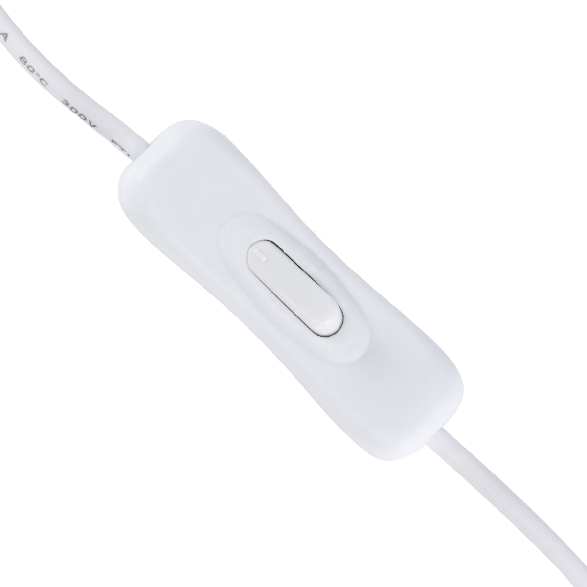 GloboStar® 70681 Καλώδιο Διακόπτης ON/OFF DC 12-24V 180cm από Jack Male 2.1x5.5mm σε Female 2.1x5.5mm Λευκό L185 x W1.9 x H1.5cm - ledmania.gr