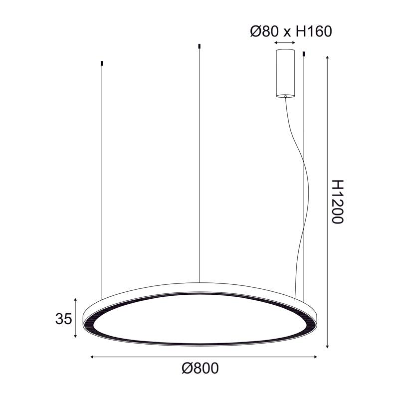 ΦΩΤΙΣΤΙΚΟ ΟΡΟΦΗΣ ΚΡΕΜΑΣΤΟ LED 74W 3000K 6500LM Φ80CM ΛΕΥΚΟ - ledmania.gr