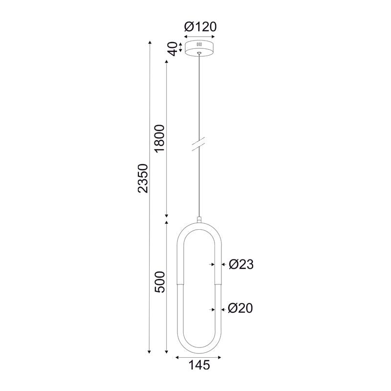 ΦΩΤΙΣΤΙΚΟ ΚΡΕΜΑΣΤΟ LED VENUS 8W 3000K 560LM ΟΡΕΙΧΑΛΚΟΣ - ledmania.gr