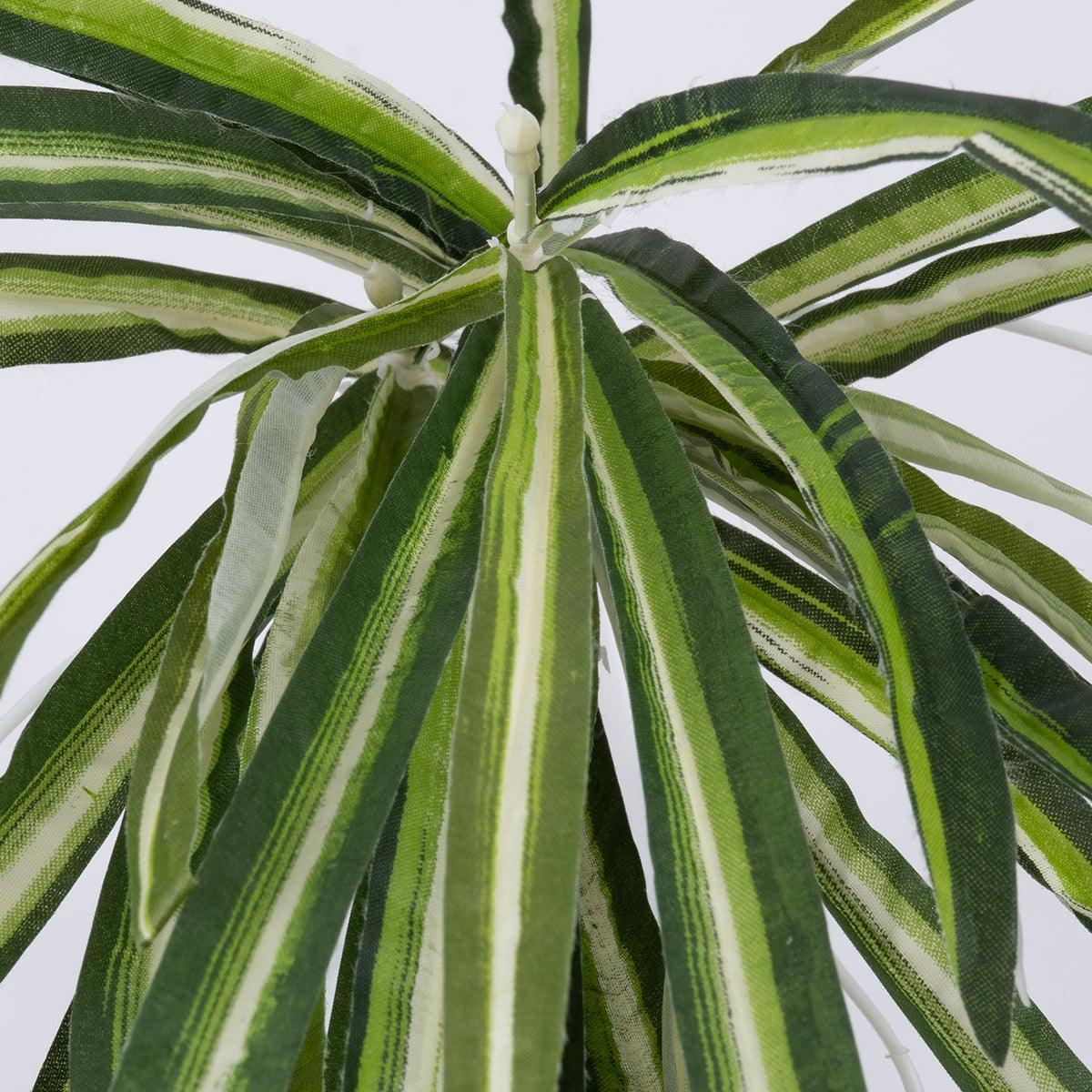 GloboStar® SPIDER PLANT 78217 Τεχνητό Φυτό Χλωρόφυτο - Μπουκέτο Διακοσμητικών Φυτών - Κλαδιών με Φύλλωμα Πράσινο - Κίτρινο - Λευκό Υ60cm - ledmania.gr