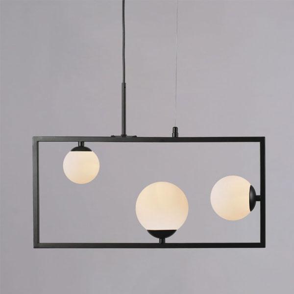 ^ΚΡΕΜΑΣΤΟ Φ/Σ 3xG9 QUADRO ΜΑΥΡΟ ΜΕΤ/ΚΟ +ΛΕΥΚΟ ΓΥΑΛΙ 54Χ12Χ120CM - ledmania.gr