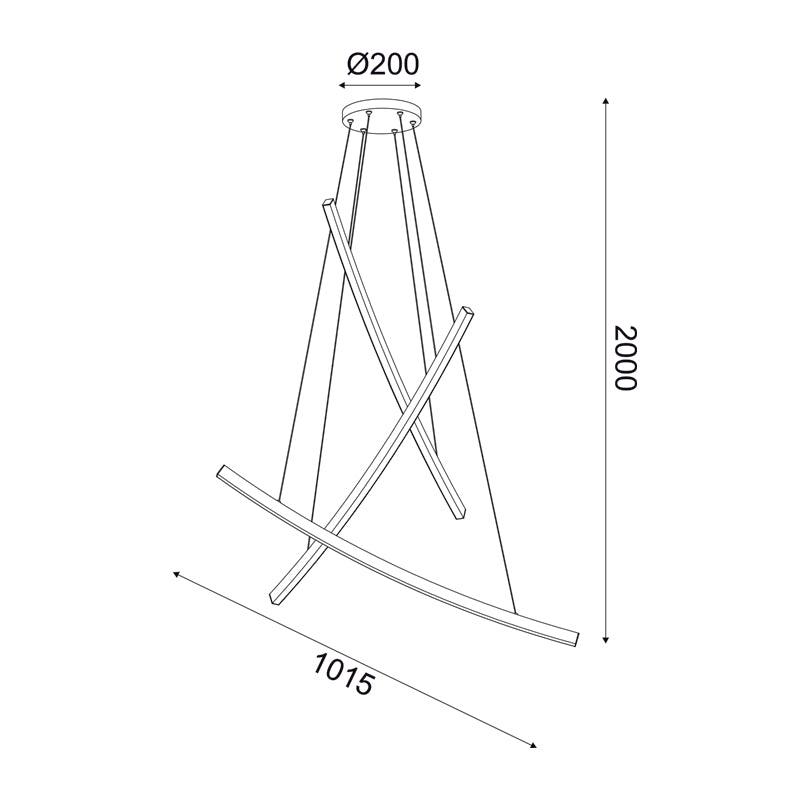 ΚΡΕΜΑΣΤΟ ΦΩΤΙΣΤΙΚΟ LED NAAVA ΛΕΥΚΟ ΜΕΤΑΛΛΟ 60W 3000K ΑΛΟΥΜΙΝΙΟ - ledmania.gr