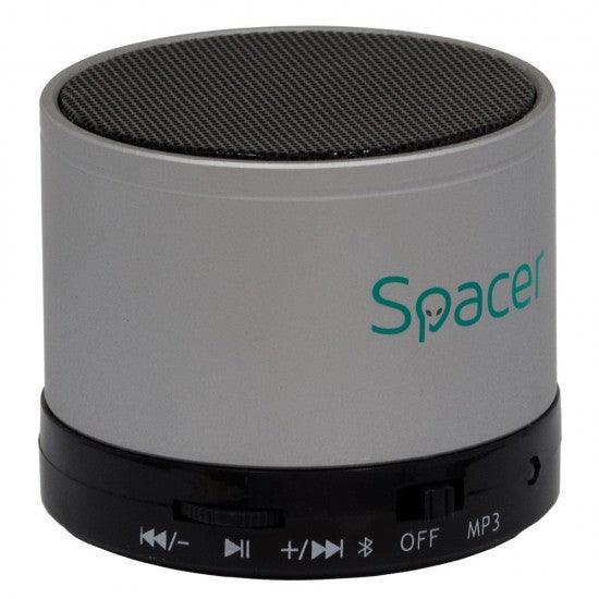 Spacer Speaker Topper Bluetooth Portable 3W, FM, Silver (SPB-TOPPER-SILV) - ledmania.gr