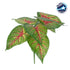 GloboStar® CALADIUM 78218 Τεχνητό Φυτό Καλάδιο - Μπουκέτο Διακοσμητικών Φυτών - Κλαδιών με Φύλλωμα Πράσινο - Κίτρινο - Κόκκινο Υ23cm - ledmania.gr