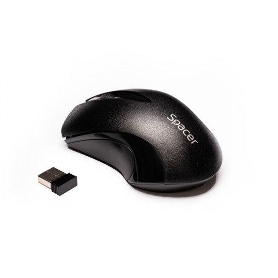 Spacer Wireless Mouse, USB, Optical, 1000 Dpi, Black, (SPMO-W12) - ledmania.gr