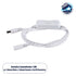 GloboStar® 70681 Καλώδιο Διακόπτης ON/OFF DC 12-24V 180cm από Jack Male 2.1x5.5mm σε Female 2.1x5.5mm Λευκό L185 x W1.9 x H1.5cm - ledmania.gr